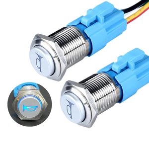 2Pcs 16Mm Raised Speaker Horn Momentary Push Button Switch 5/8" Mounting Hole... - Picture 1 of 1