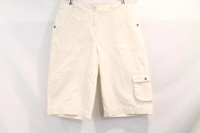 Pantalones cortos cargo J Jill para mujer talla 8 beige claro bermudas bolsillos Foto 1 de 4