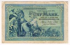 1904 Germany 5 Mark Dragon 1816803 Reichbanknote Paper Money Banknotes