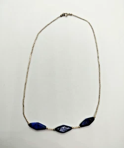Collar Lapislázuli Belleza 3 Plata de Ley 925 Único De Colección 4.38g 40cm - Imagen 1 de 14