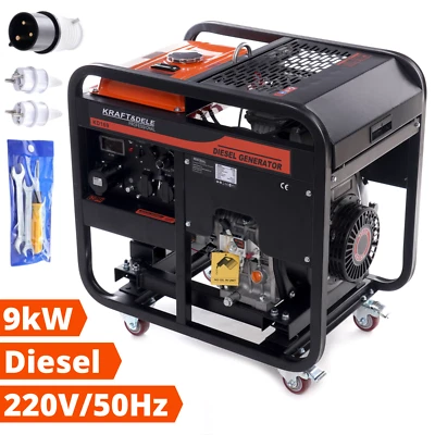 Stromerzeuger Diesel Notstromaggregat E-Start Stromaggregat 230V Generator 9 kW - Bild 1 von 4