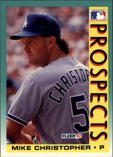 1992 Fleer Baseball Card #654 Mike Christopher MLP