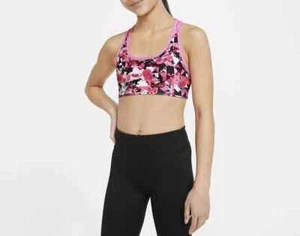 Nike Swoosh Big Girl's Printed Reversible Sports Bra Choose Size MSRP $30 - Picture 1 of 4