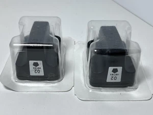 Genuine HP 02 Ink Cartridge Photosmart Printer: CB279W SET OF 2 Black - Picture 1 of 3