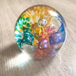 Caithness ‘Aura’ Glass Paperweight. Signed. - Picture 1 of 8
