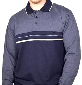Classics by Palmland Long Sleeve Banded Bottom Shirt Navy Blue Men’s Size XL - Picture 1 of 7