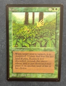 MTG EDICIÓN INTERNACIONAL KUDZU (IE/CE) ESQUINAS RECORTADAS COLECCIONISTA COMO BETA - Imagen 1 de 6