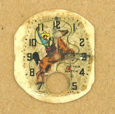 1930s Ingersoll Tom Mix Western Cowboy Character Watch Dial - Изображение 1 из 4