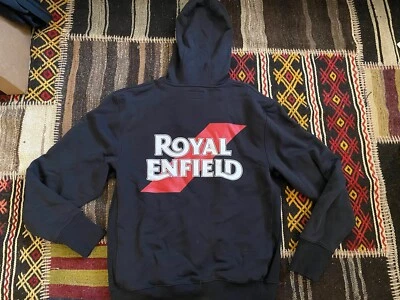 BEST MADE Co. Black Cotton Royal Enfield Hooded Sweatshirt Hoodie Men's S - Imagem 1 de 4