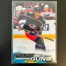 2022-23 Upper Deck Young Guns Rookie #209 Kent Johnson Columbus Blue Jackets