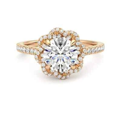 1.50 Ct Lab Grown CVD Diamond Wedding Solitaire Ring 18K Solid Rose Gold - Image 1 of 4