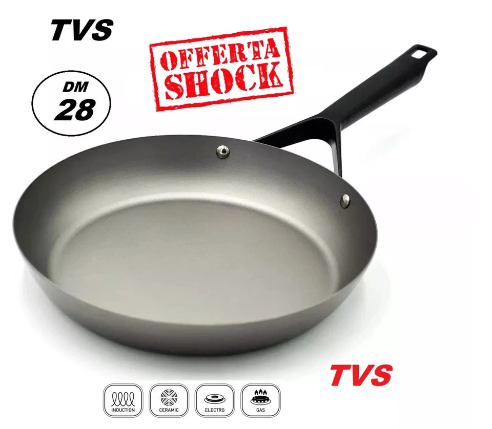 TVS ARTUSI 2.0 PADELLA IN FERRO AL CARBONIO DM.28 INDUZIONE PROFESSIONALE 2 2025 - Immagine 1 di 4