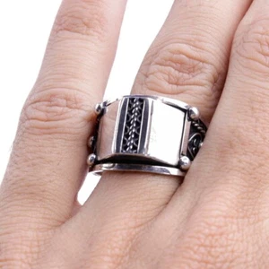 Anello berbero in argento 925 fatto a mano marocchino, gioielli tribali, gioielli berberi US 10,5 - Foto 1 di 5