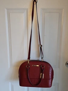 Borsa a mano Anne Klein Red Dome tracolla regolabile rimovibile nuova senza etichette - Foto 1 di 12