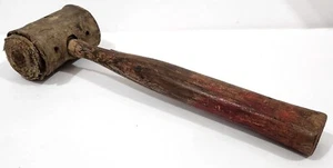 LEDER ARBEITSHAMMER Bastelwerkzeughammer Vintage rustikal gerollt Rohhautschichten - Bild 1 von 12