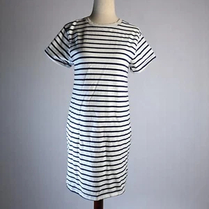 Universal Thread T-Shirt Dress Extra Small Blue White Striped Nautical Summer - Picture 1 of 11
