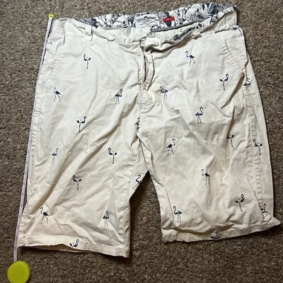 Ditch Plains Men's Stretch Shorts Size 36 Graphic Design Flamingo - Image 1 of 4