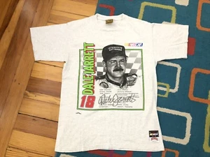 Vintage Dale Jarrett Nutmeg Mills T-shirt Size Medium Interstate Nascar 1994 90s - Picture 1 of 7