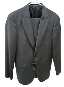 Emporio Armani Herren dunkelgrau kariert G Line Wollanzug Größe 50 S EU/40 US - Bild 1 von 9