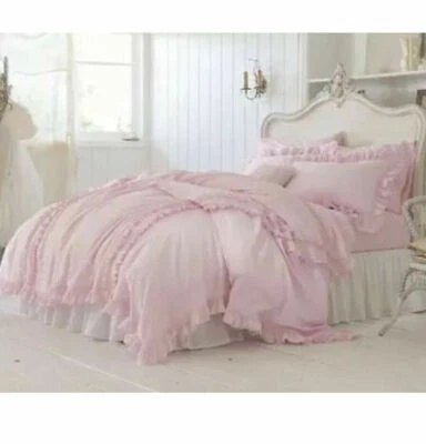 Rachel Ashwell Simply Shabby Chic 3pc Pink Ruffled Duvet Set - Full/Queen - Image 1 of 4