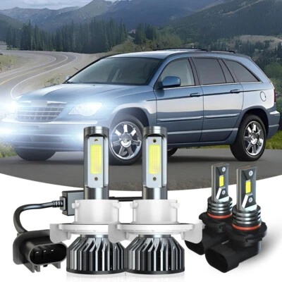 Kit de faros LED de alta/baja luz antiniebla para Chrysler Pacifica 2007-2008 9008 9145 Foto 1 de 4