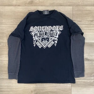 Southpole Vintage Layered Thermal Sleeved Shirt Adult Large Grunge Skater Y2K - Picture 1 of 6