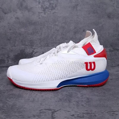 WILSON KAOS Rapide SFT Tennis Shoes Mens 7.5 USA White Red blue - Image 1 of 4