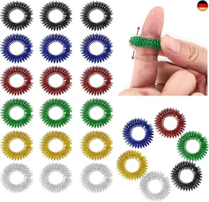 24 Stück Akupressurringe Stachelige Sensorische Finger Massage Ring - Bild 1 von 7