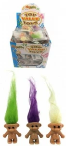 30 x Mini Troll con Capelli Colorati Troll Trattamento Giocattolo Festa Borsa Verde Viola solo - Foto 1 di 1