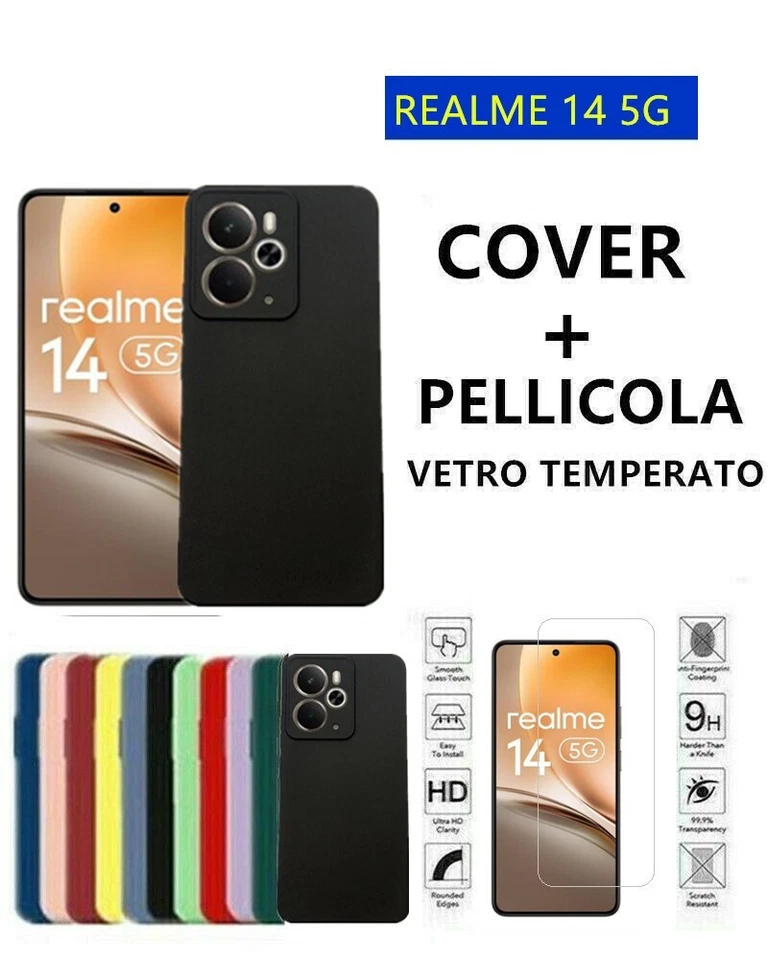 Cover Morbida Custodia Silicone Tpu Opaca pre REALME 14 5G - Immagine 1 di 1