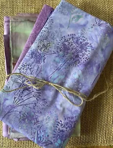 Hübscher Batik Quilten Stoff Menge 3 (4 Yards +) x 44" lila grün türkis - Bild 1 von 13