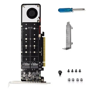 New SSD Expansion Split Card PH44 PLUS Supports 4 Nvme M.2 RAID 0 Mode 225x70mm - Picture 1 of 11