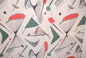 JUEGO CORTINAS ABSTRACTAS SALVAJES PANA PINWALE SUPERSÓNICOS RETRO ATÓMICOS MEDIADOS DE SIGLO/5 - Imagen 1 de 14