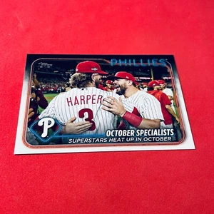 Bryce Harper  OCTOBER SPECIALISTS .. Philadelphia Phillies 2024 Topps Checklist - Picture 1 of 2