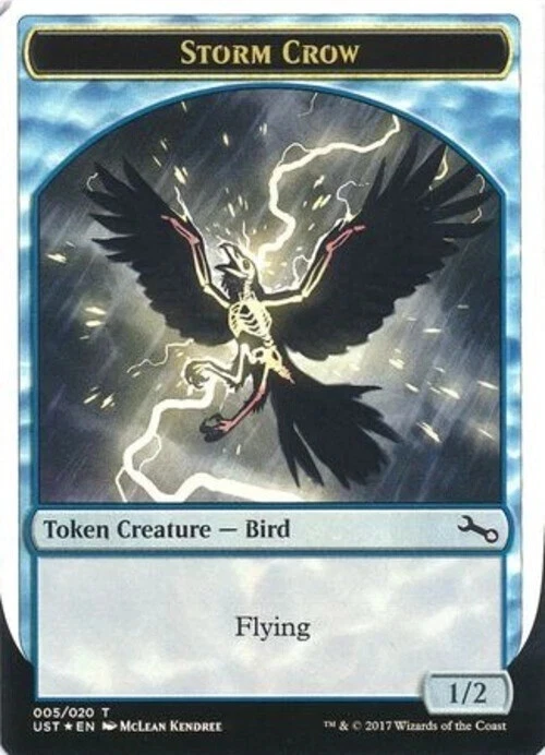MTG Foil Storm Crow Token - Unstable 005/020 - Image 1 of 1