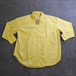 Boden Top Womens Size 12 Yellow Classic Long Sleeve Button Career Basic Casual - Picture 1 of 11