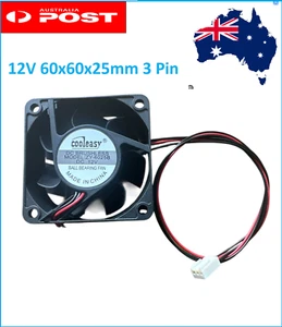 NEW DC Brushless Cooling Fan 12V 60x60x25mm 3 Pin CPU Computer Fan - Picture 1 of 1