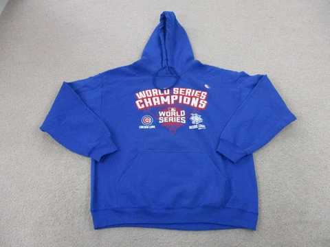 Chicago Cubs Sweater Adult Large Blue Red Baseball Hoodie Sweatshirt Mens B08 Cover