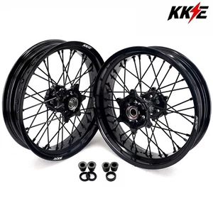 KKE 17" Supermoto Wheels for 14-2024 Husqvarna TE FE FC, KTM 125-530CC 03-2025 - Picture 1 of 12