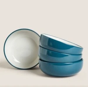 4 M&S TRIBECA 3059 VERDE AZULADO GRES SOPA/CEREAL/POSTRE TAZÓN 16CMS Nuevo - Imagen 1 de 1