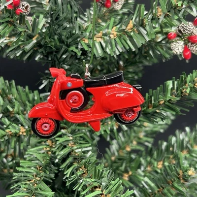 Vespa Rally 90 Sport 66 Scooter Moped Custom Christmas Ornament - Image 1 of 2