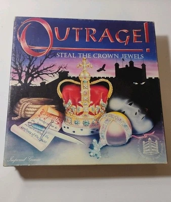 Outrage! Steal The Crown Jewels Board Game - Jade Games - 100% Complete. 1992. - Image 1 of 4