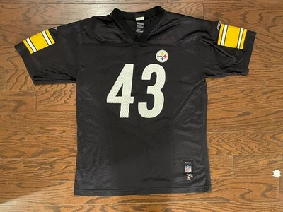 Camiseta deportiva vintage Reebok NFL Pittsburgh Steelers Troy Polamalu #43 jóvenes niños XL Foto 1 de 4