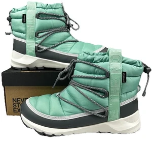THE NORTH FACE THERMOBALL LACE UP WP Boots Women's Wasabi/Vanadis Grey Size 9 - Picture 1 of 14