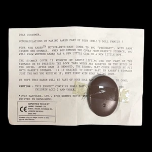 Cubierta de estómago vintage para muñeca Karen madre con bebé pieza de repuesto africana A - Imagen 1 de 1