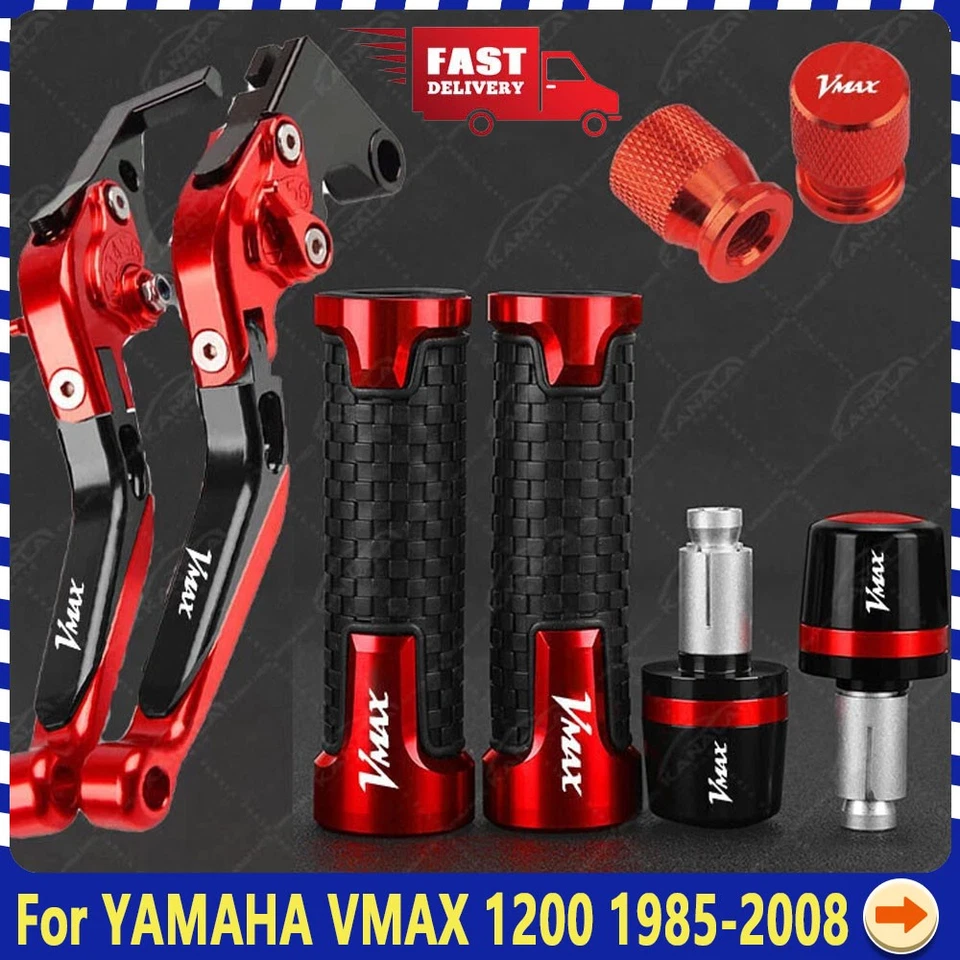 Красный для Yamaha VMAX 1200 1985-200 CNC ручки колпачок тормоз муфта рычаги комплект - Изображение 1 из 1
