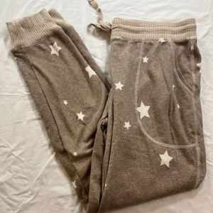 Karen Neuburger Love Love Lounge Pajama PJ Pants Womens Small Beige Stars D3 - Picture 1 of 5