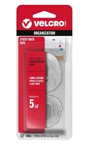 Velcro® Brand Sticky Back 18In X 3/4In Roll White 2 PACK - Picture 1 of 3
