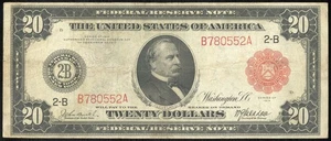 1914 $20 Red Seal FRN – Cleveland – Large Size US Paper Money – No Reserve - Picture 1 of 2