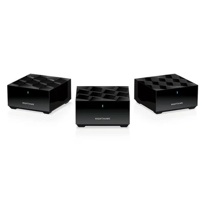 NETGEAR Nighthawk Tri-Band Whole Home Mesh WiFi 6 System MK73S – Router + 2 - Image 1 of 4